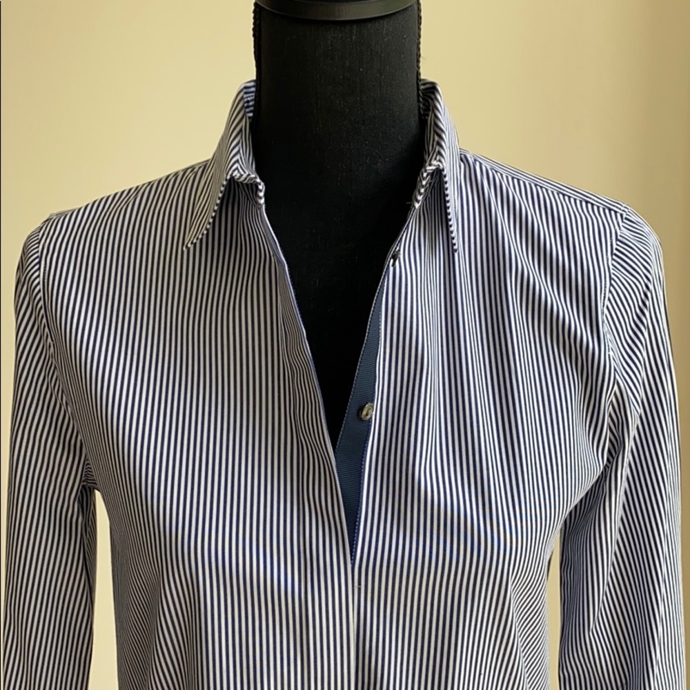 J Crew Womens Pinstripe Button Down (size s)